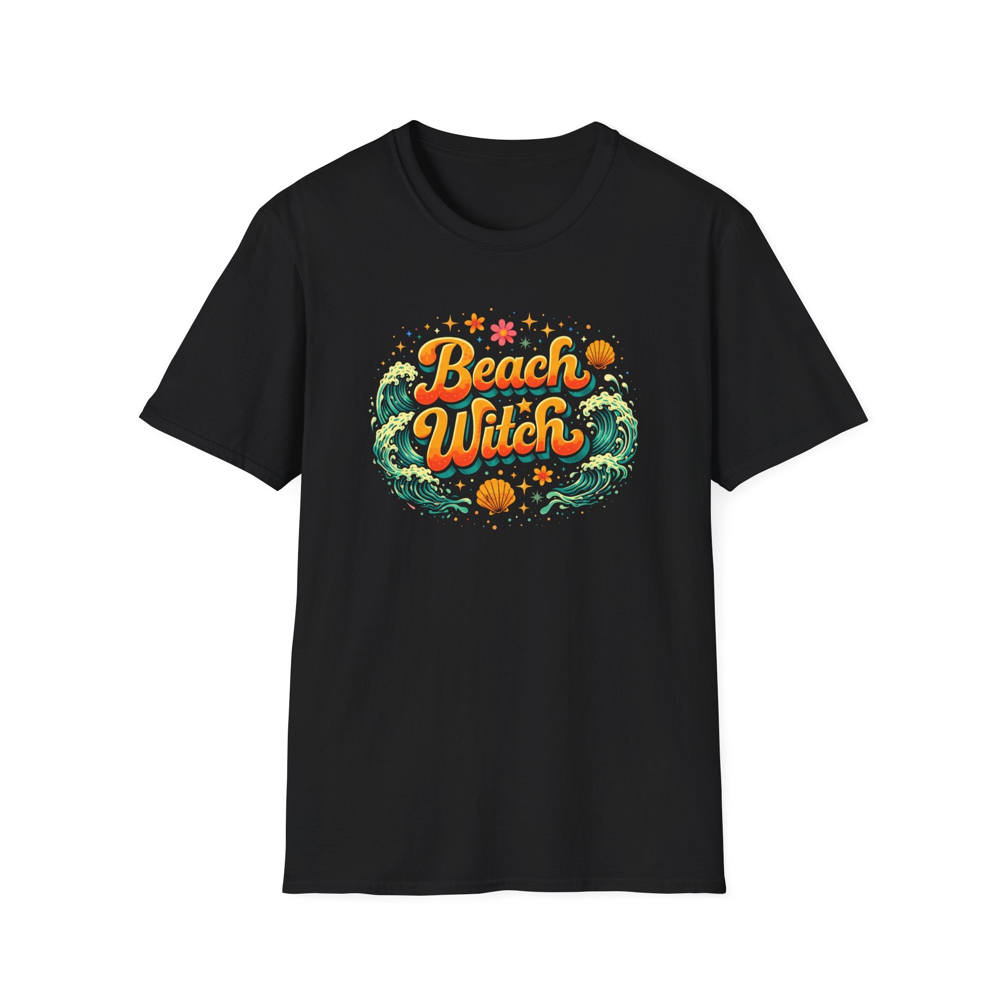 Beach Witch 70s Groovy T-Shirt — Retro Ocean Vibes