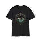 Ocean Waves Inside Mystical Circle T-Shirt