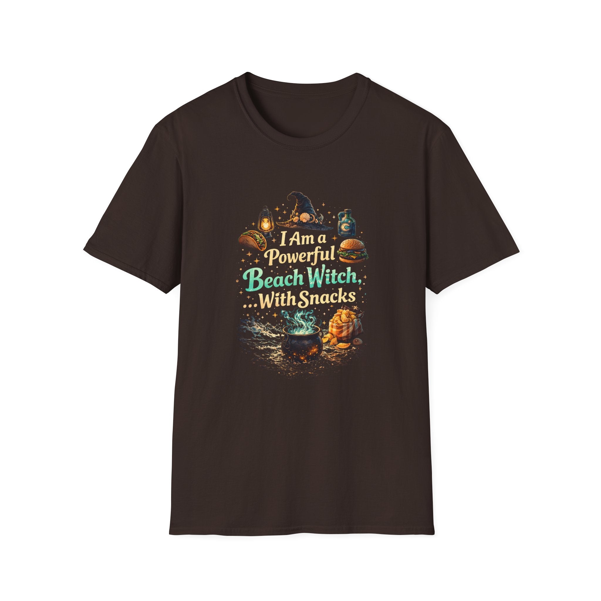 I Am A Powerful Beach Witch With Snacks T-Shirt