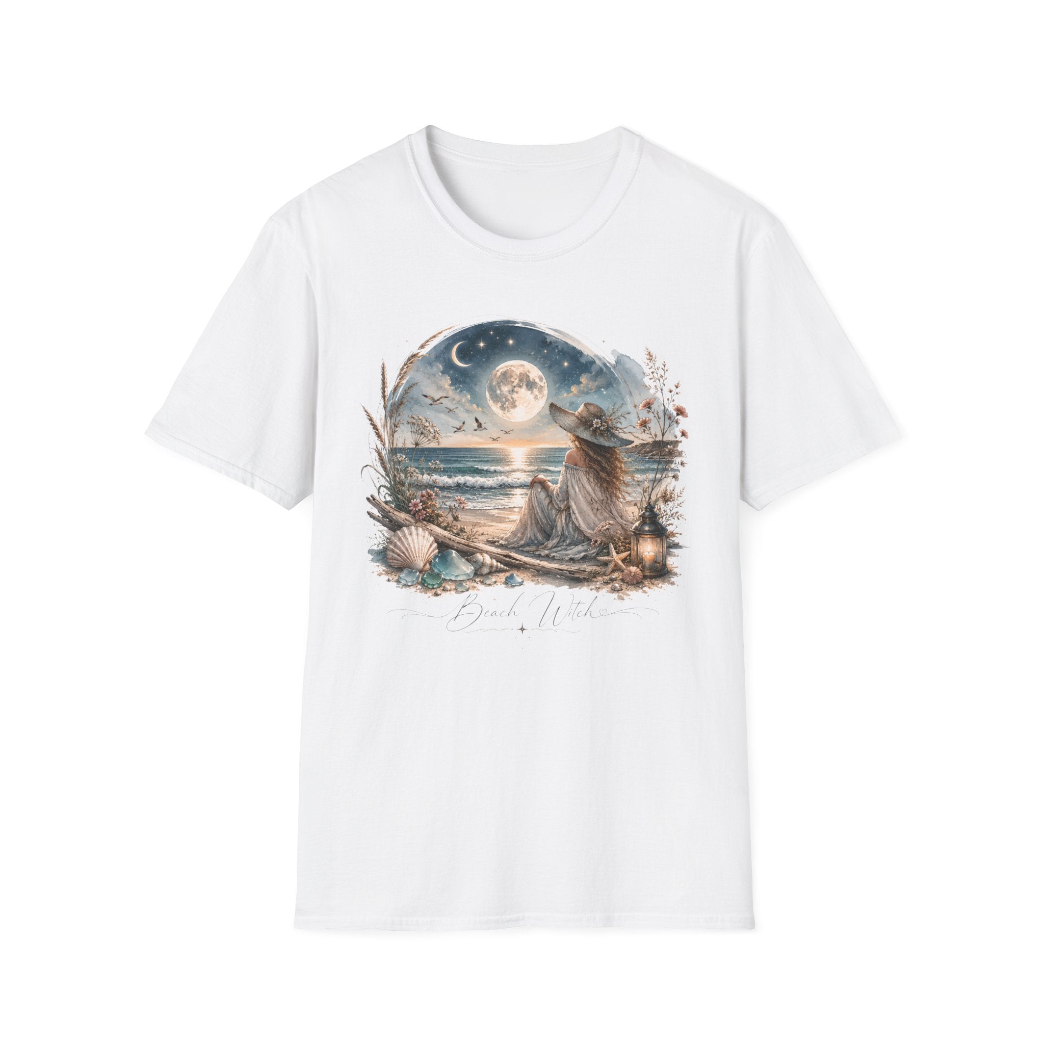 Beach Witch Moon Meditation T-Shirt