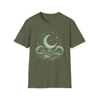 Crescent Moon Rising Over The Ocean T-Shirt