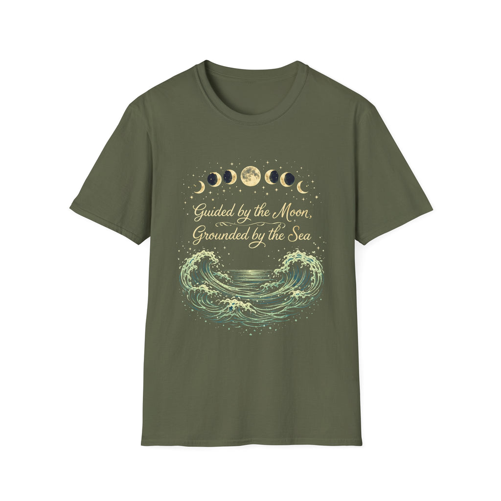 Guided By The Moon Grounded By The Sea T-Shirt