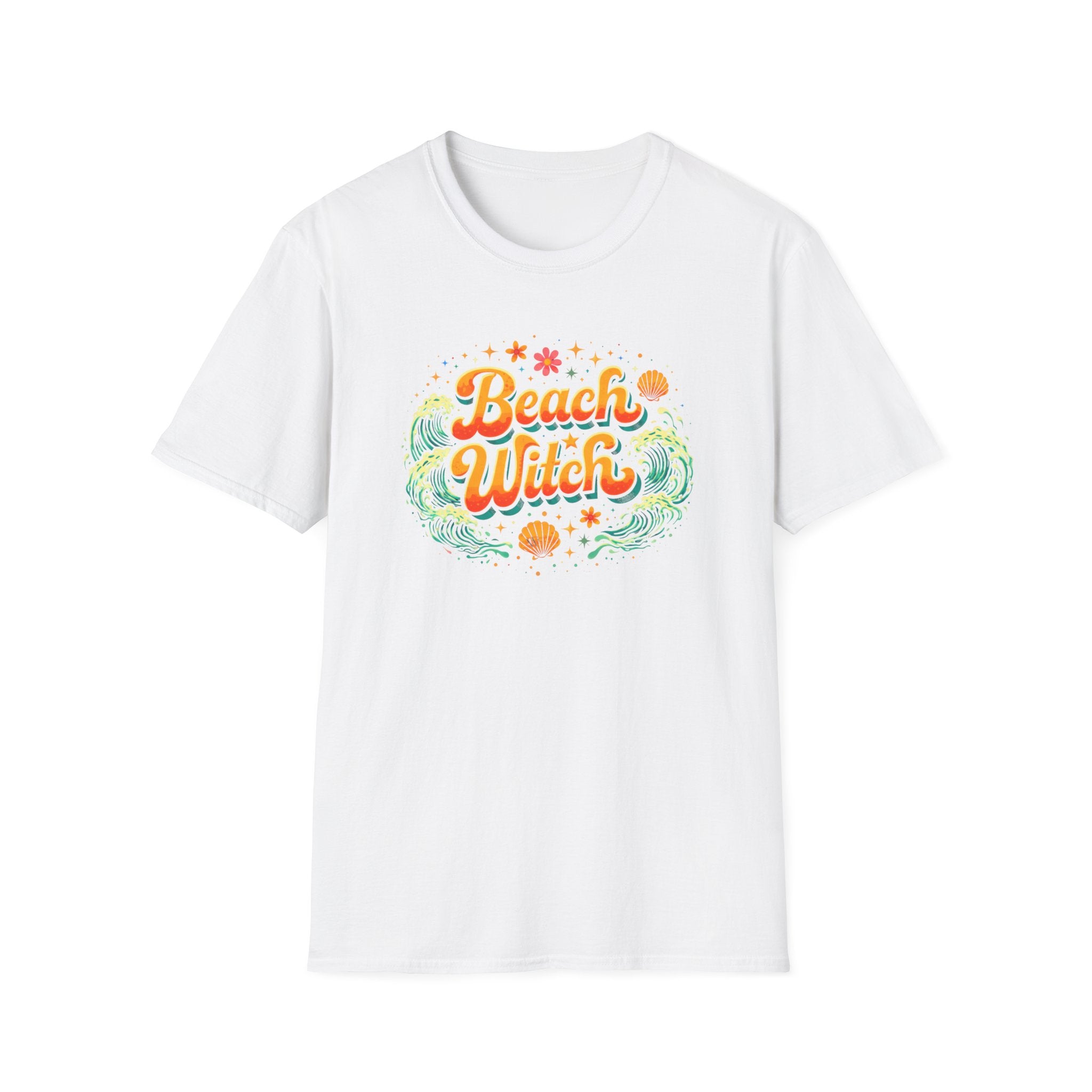 Beach Witch 70s Groovy T-Shirt — Retro Ocean Vibes