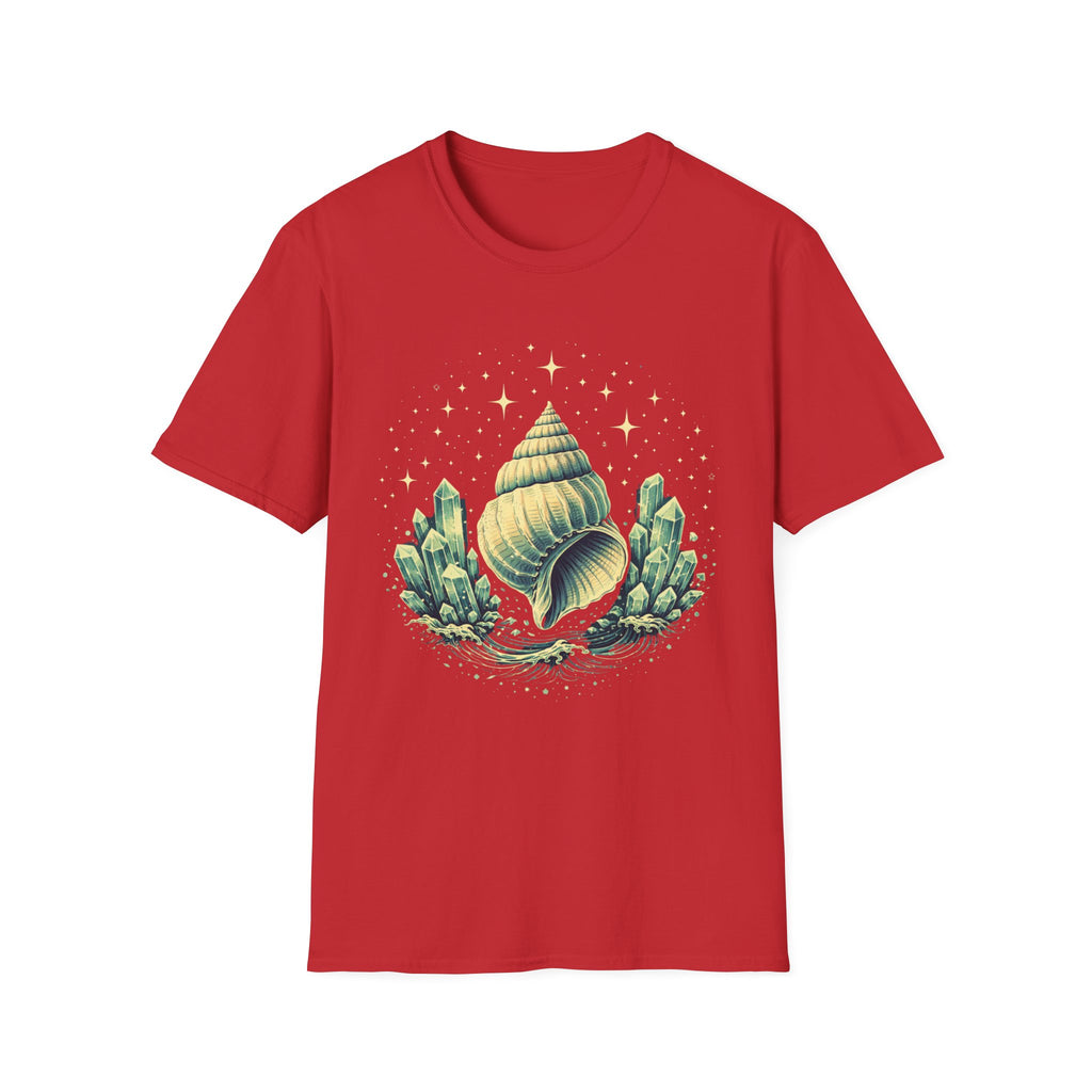 Large Seashell Surrounded By Crystals T-Shirt