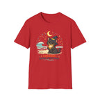 Beach Witch Cat Casting Good Vibes T-Shirt