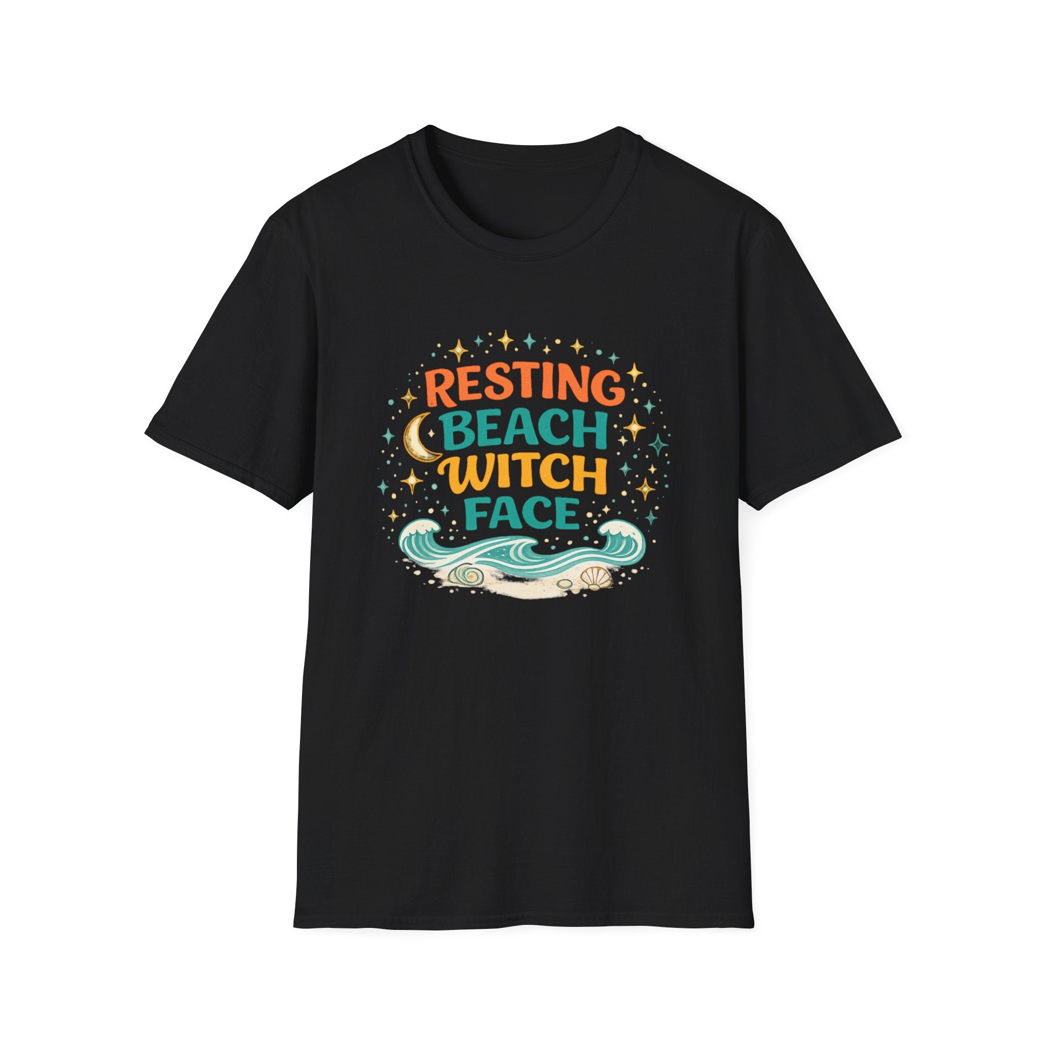 Resting Beach Witch Face T-Shirt