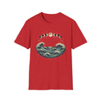 Moon Phase Arching Over Rolling Ocean T-Shirt