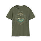 Ocean Waves Inside Mystical Circle T-Shirt