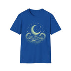 Crescent Moon Rising Over The Ocean T-Shirt