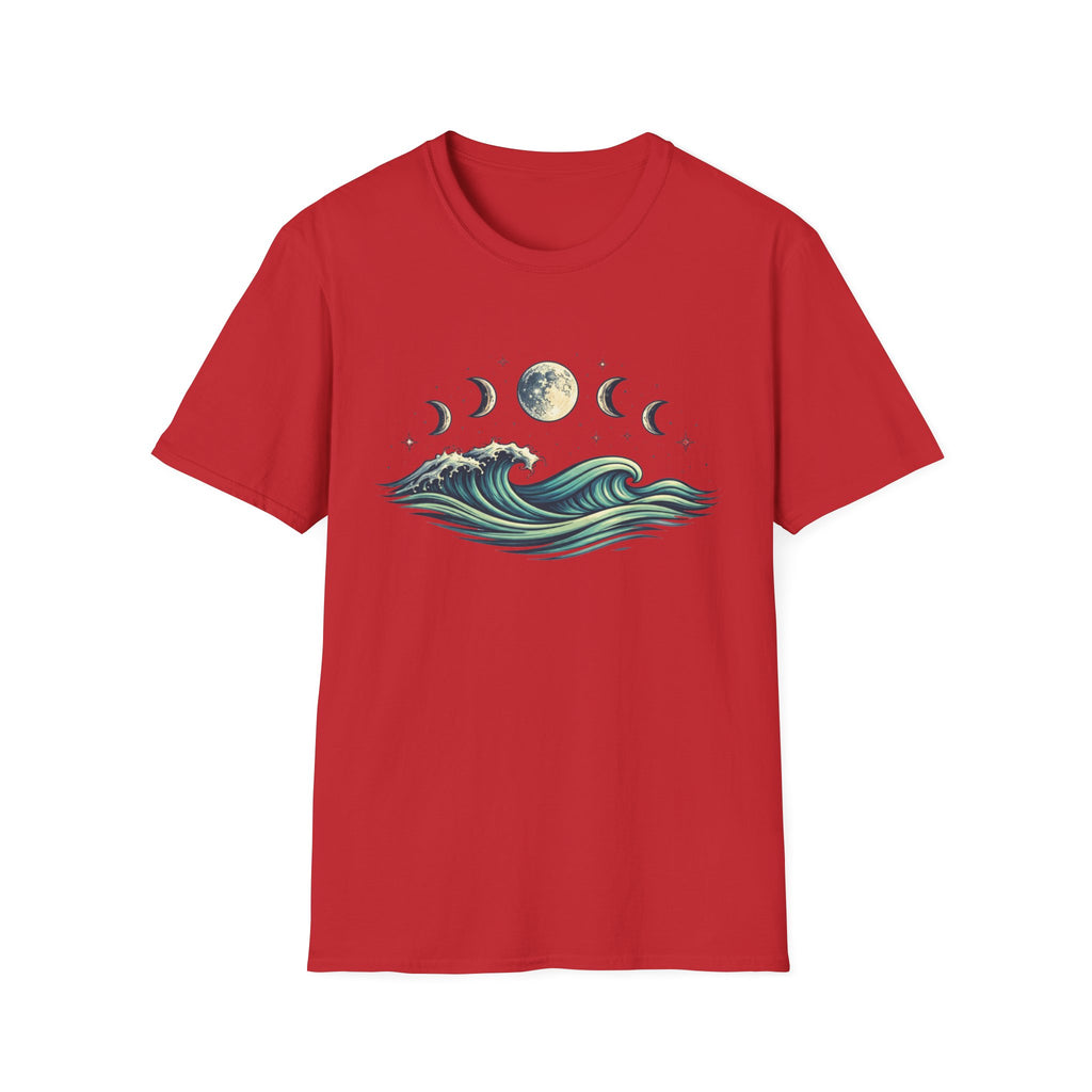 Moon Phase Over Rolling Sea T-Shirt