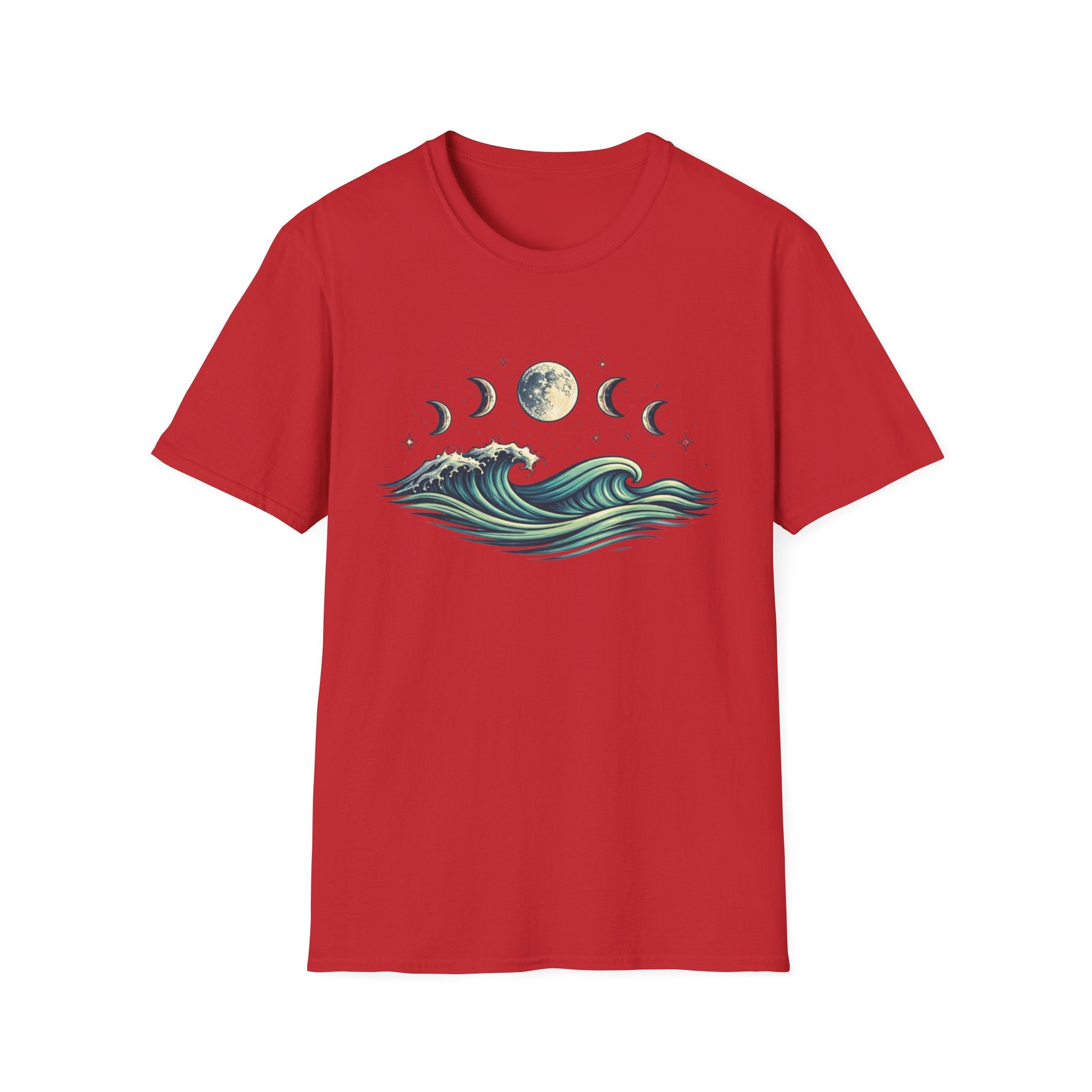 Moon Phase Over Rolling Sea T-Shirt