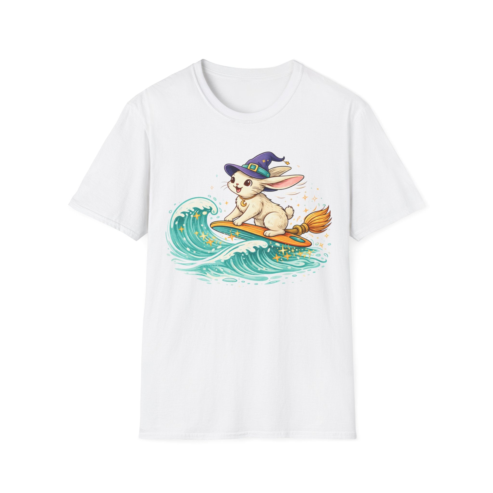 Surfing Beach Witch Hare T-Shirt