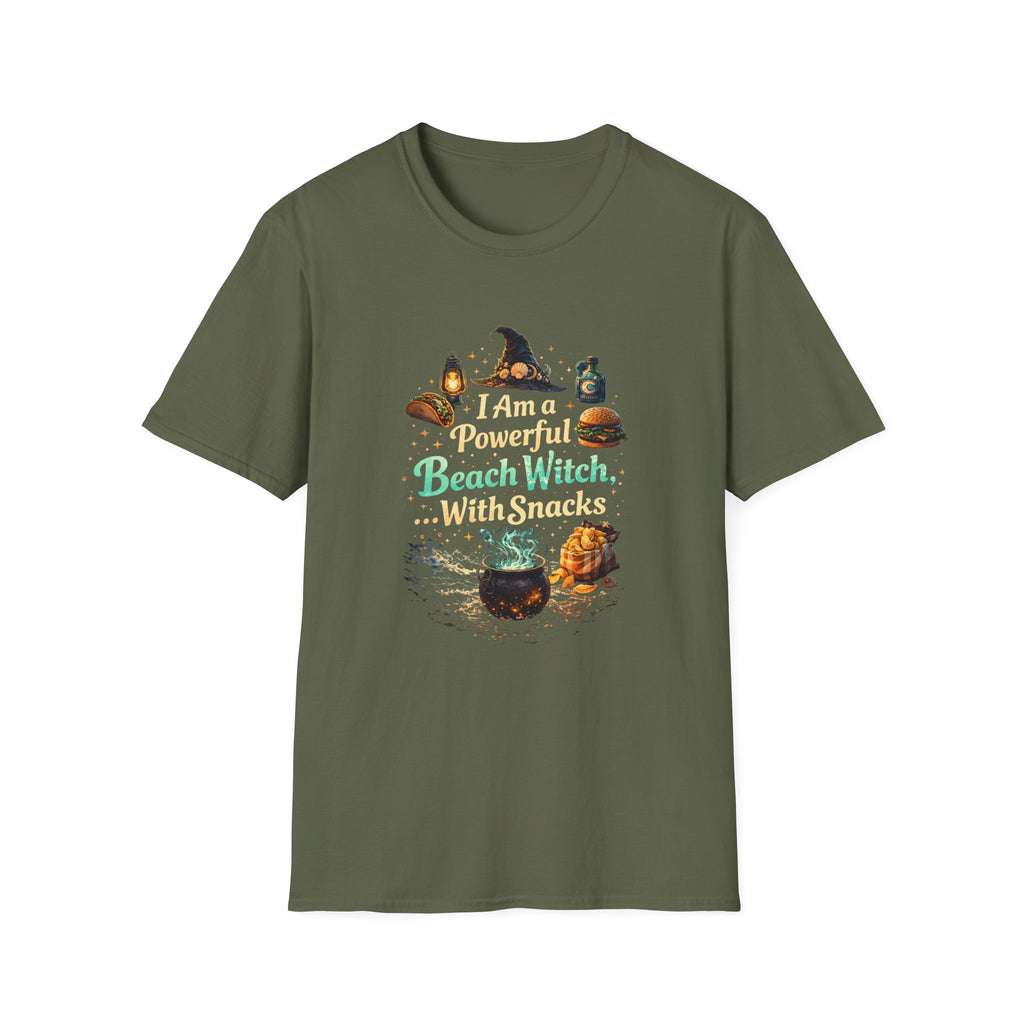 I Am A Powerful Beach Witch With Snacks T-Shirt