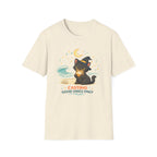 Beach Witch Cat Casting Good Vibes T-Shirt