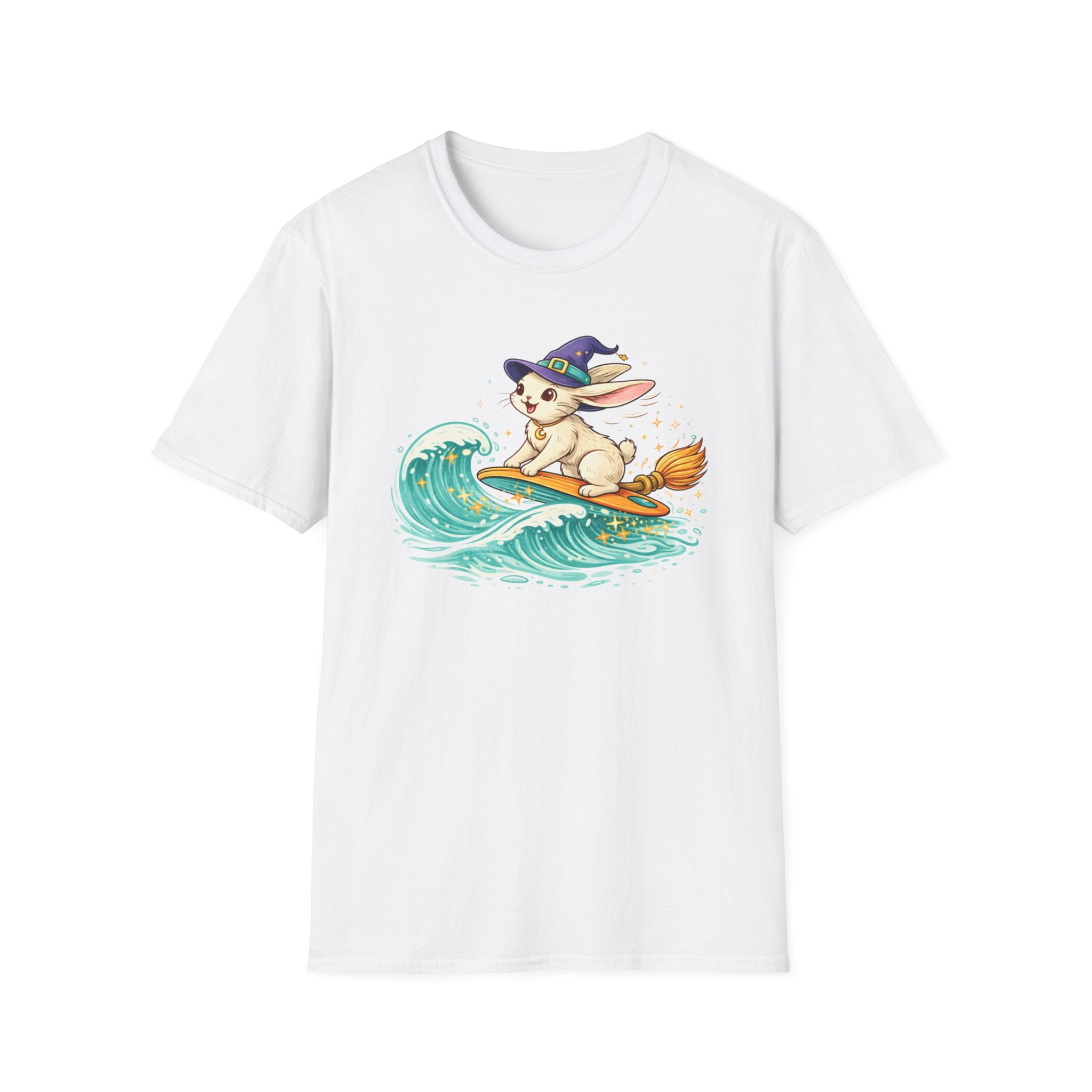 Surfing Beach Witch Hare T-Shirt