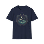 Ocean Waves Inside Mystical Circle T-Shirt