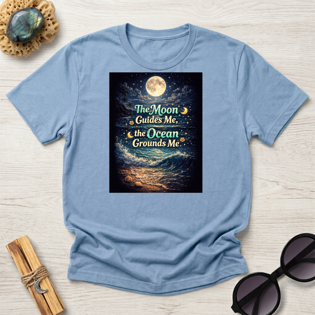 The Moon Guides Me The Ocean Grounds Me T-Shirt