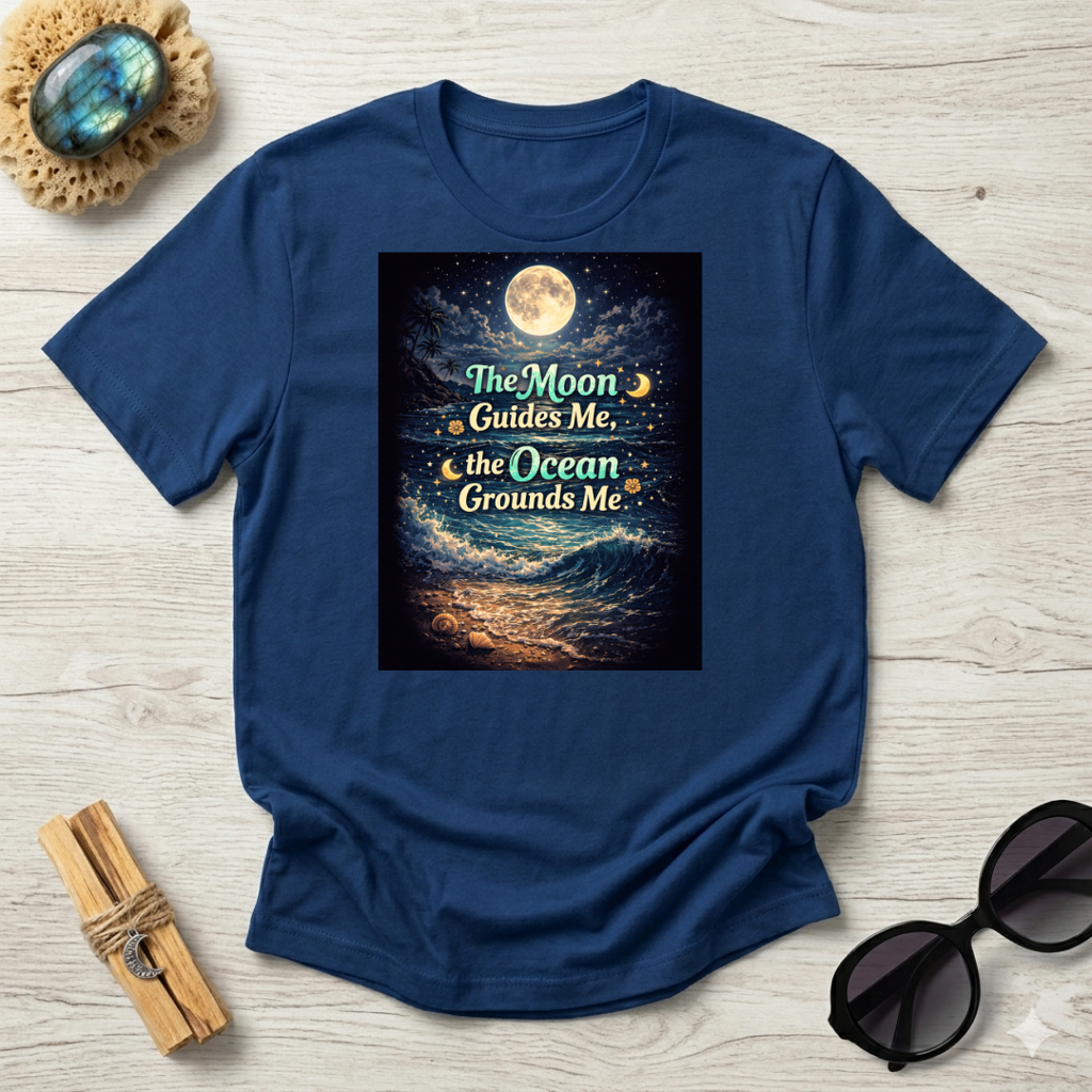 The Moon Guides Me The Ocean Grounds Me T-Shirt