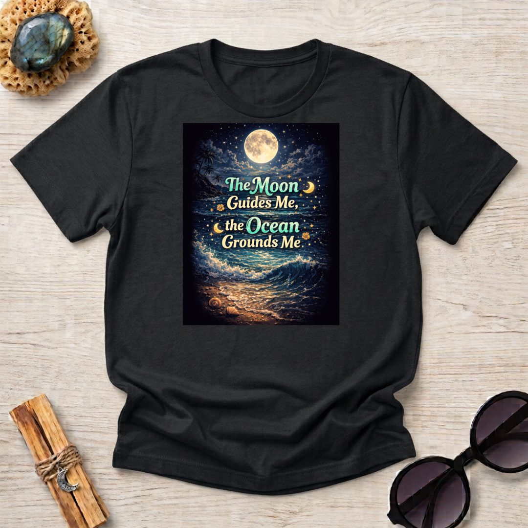 The Moon Guides Me The Ocean Grounds Me T-Shirt