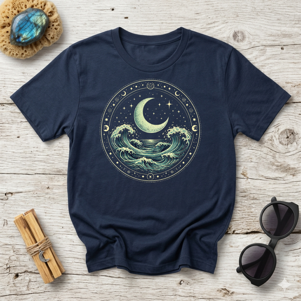Ocean Waves Inside Ritual Circle T-Shirt